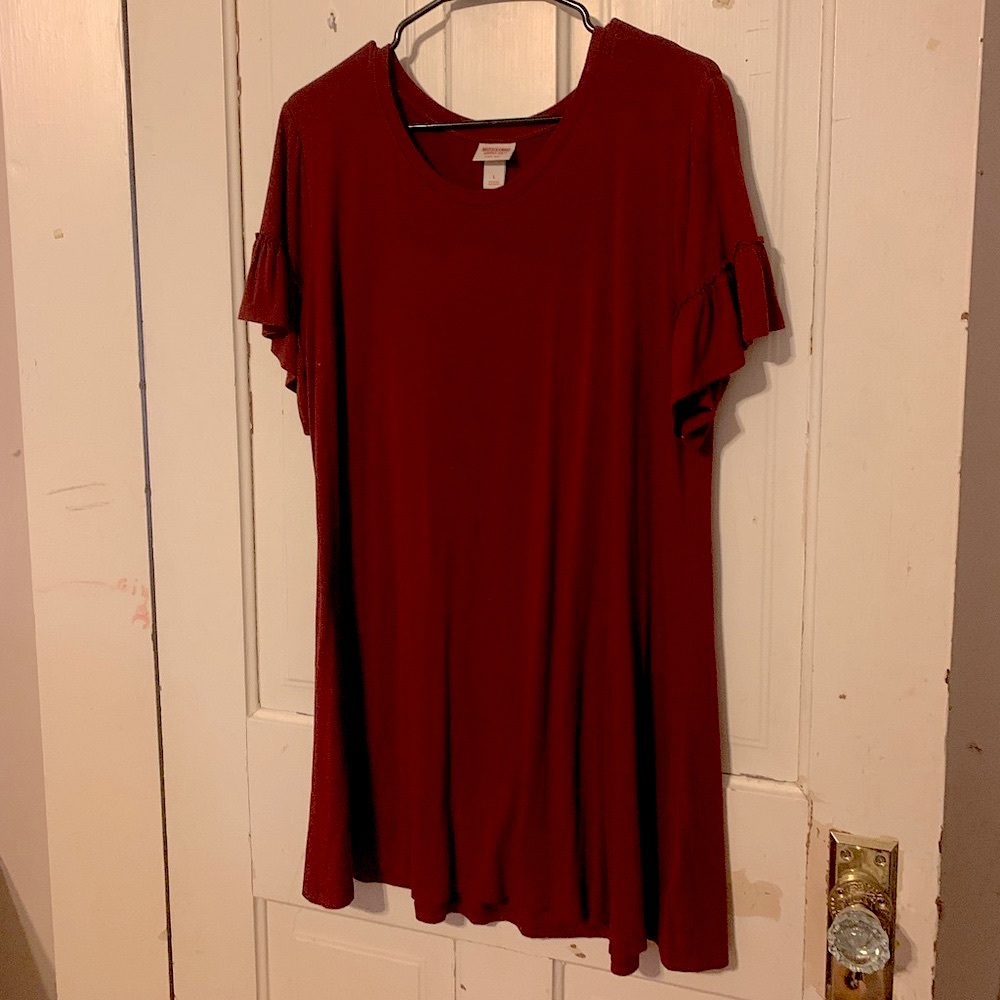Mossimo Supply Co. Wine Red Mini Dress